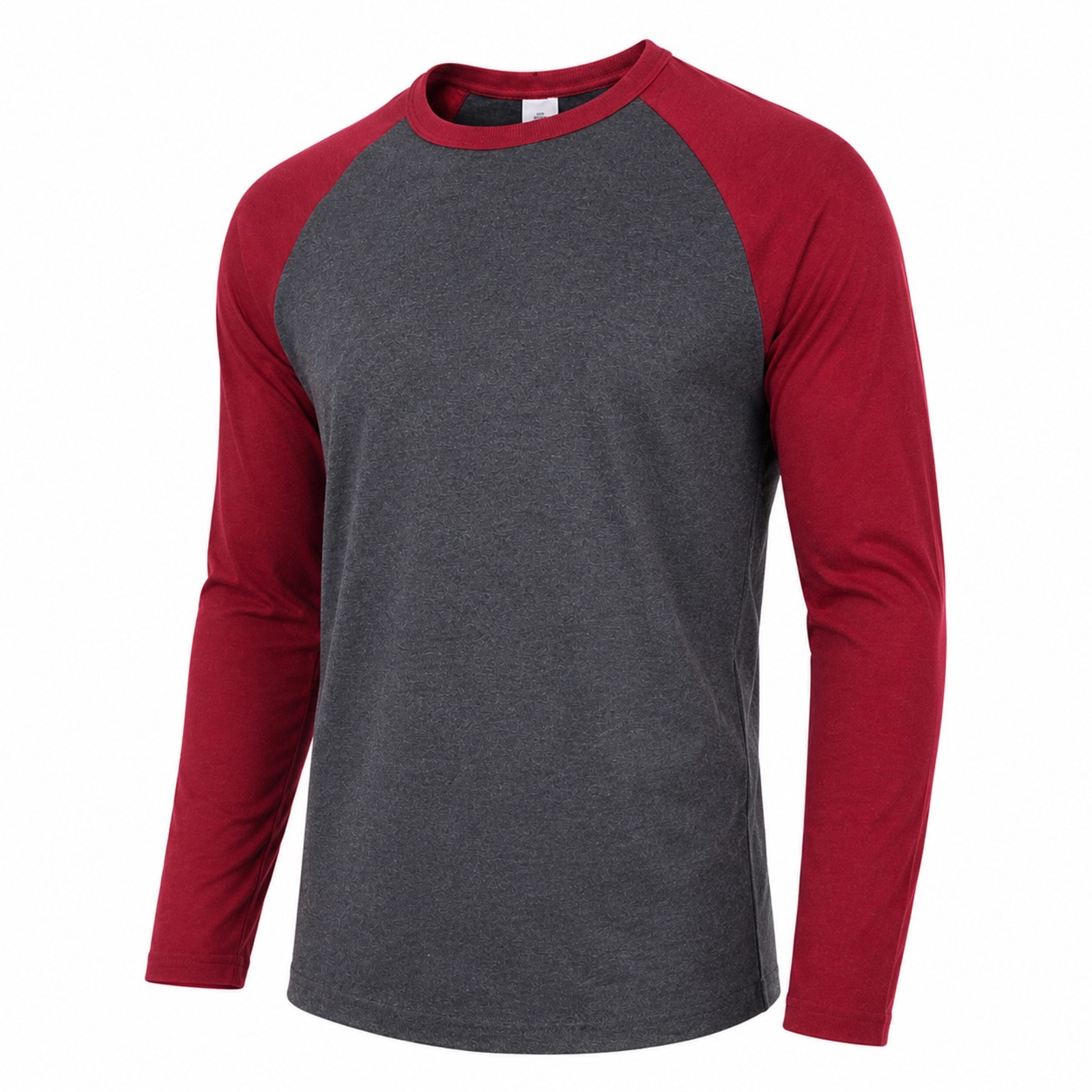 Men’s Baseball Raglan Shirt Long Sleeve Premium Cotton Two Tone Casual Tee S-3XL