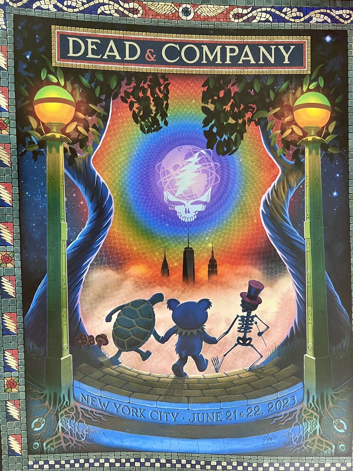 Dead & Company Citi Field NYC 2023 Foil Poster 18x24 June 21-22 Official Print