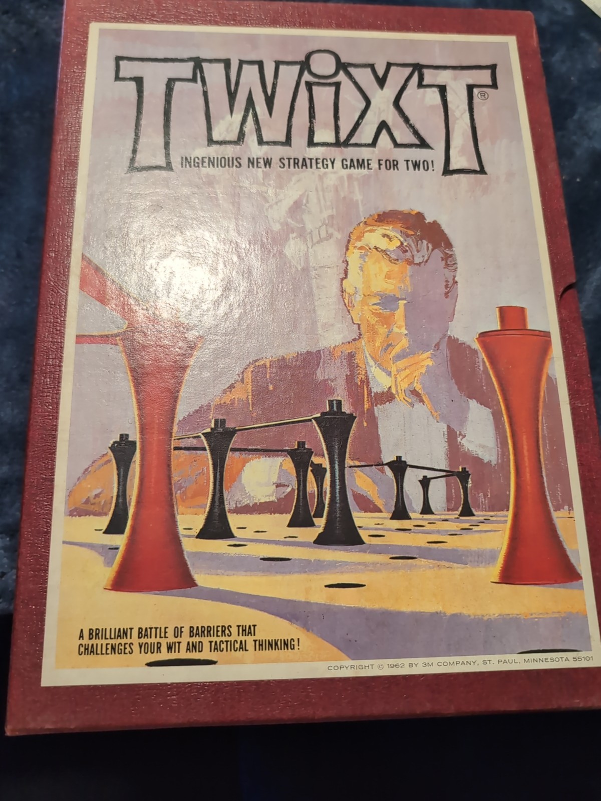 Twixt: Ingenious New Strategy Game for Two Bookshelf Game 1962 3M Complete