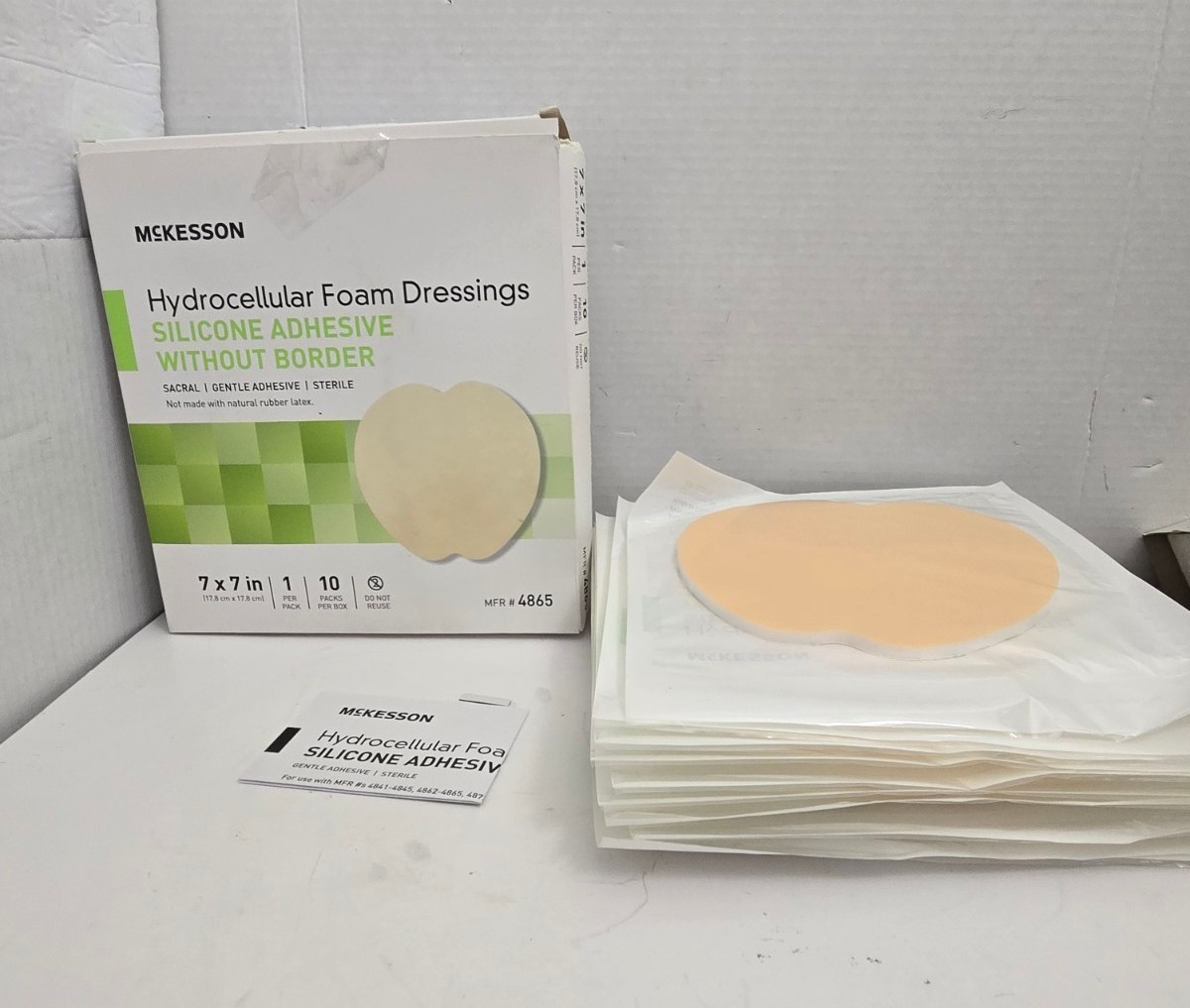 McKesson 4845 Hydrocellular Foam Silicone Dressing NO BORDER Sacral 7x7\ McKesson 4845 Hydrocellular Foam Silicone Dressing NO BORDER Sacral 7x7\
