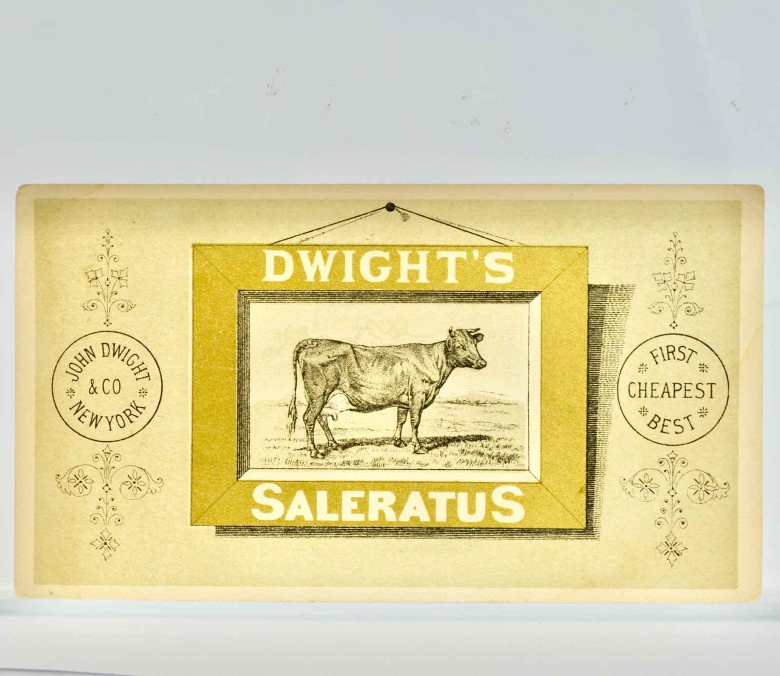 Dwight\'s Cow Brand Victorian Trading Trade Card Antique