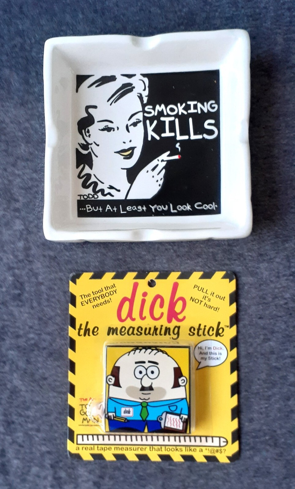 Rare Todd Goldman Art Dick the Measuring Tape Stick Sealed NOS Ash Tray Lot VTG Rare Todd Goldman Art Dick the Measuring Tape Stick Sealed NOS Ash Tray Lot VTG