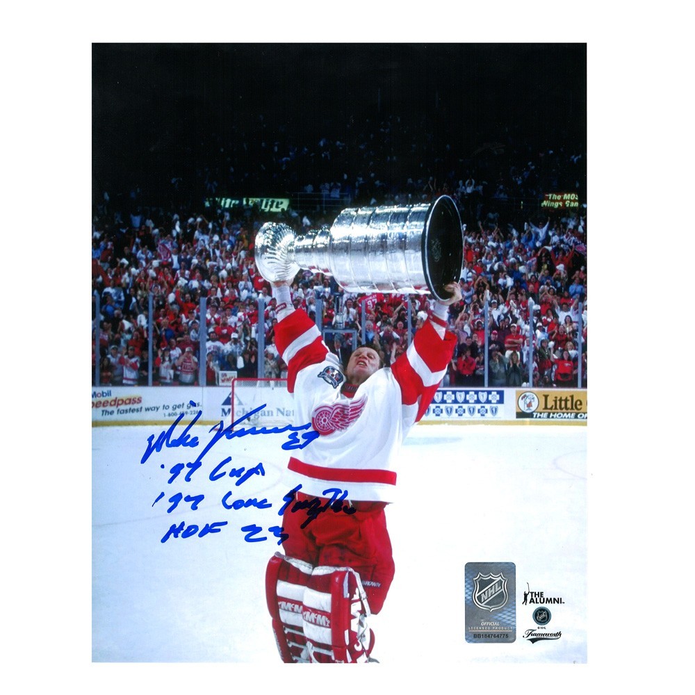 MIKE VERNON Signed & Inscribed Detroit Red Wings 8x10 Photo- 70037B MIKE VERNON Signed & Inscribed Detroit Red Wings 8x10 Photo- 70037B