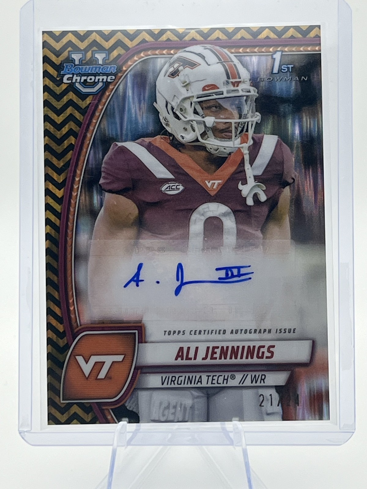 2024 Bowman Chrome Black and Gold Stealth - Ali Jennings #PA-ALI /24 Autograph