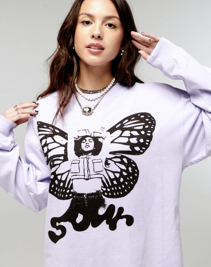 *NEW* Size 2XL - OLIVIA RODRIGO - 100% OFFICIAL - SOUR Album Butterfly T-Shirt