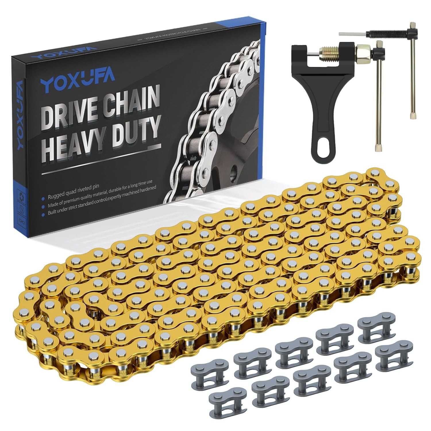 420 Chain 132 Links Replacement For 50cc 70cc 110cc 125cc SSR 4-Stroke Mini Bike