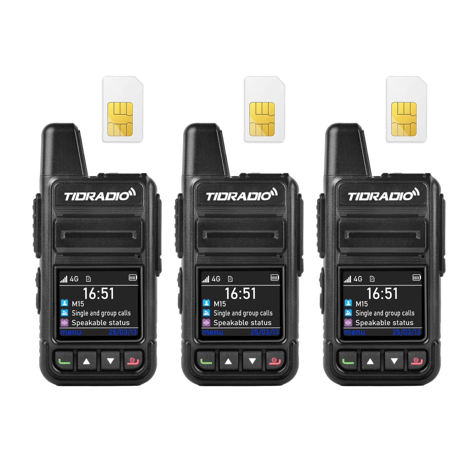 TIDRADIO M15 4G LTE Walkie Talkies,Unlimited Range POC Radios SIM Card, 256-bit TIDRADIO M15 4G LTE Walkie Talkies,Unlimited Range POC Radios SIM Card, 256-bit