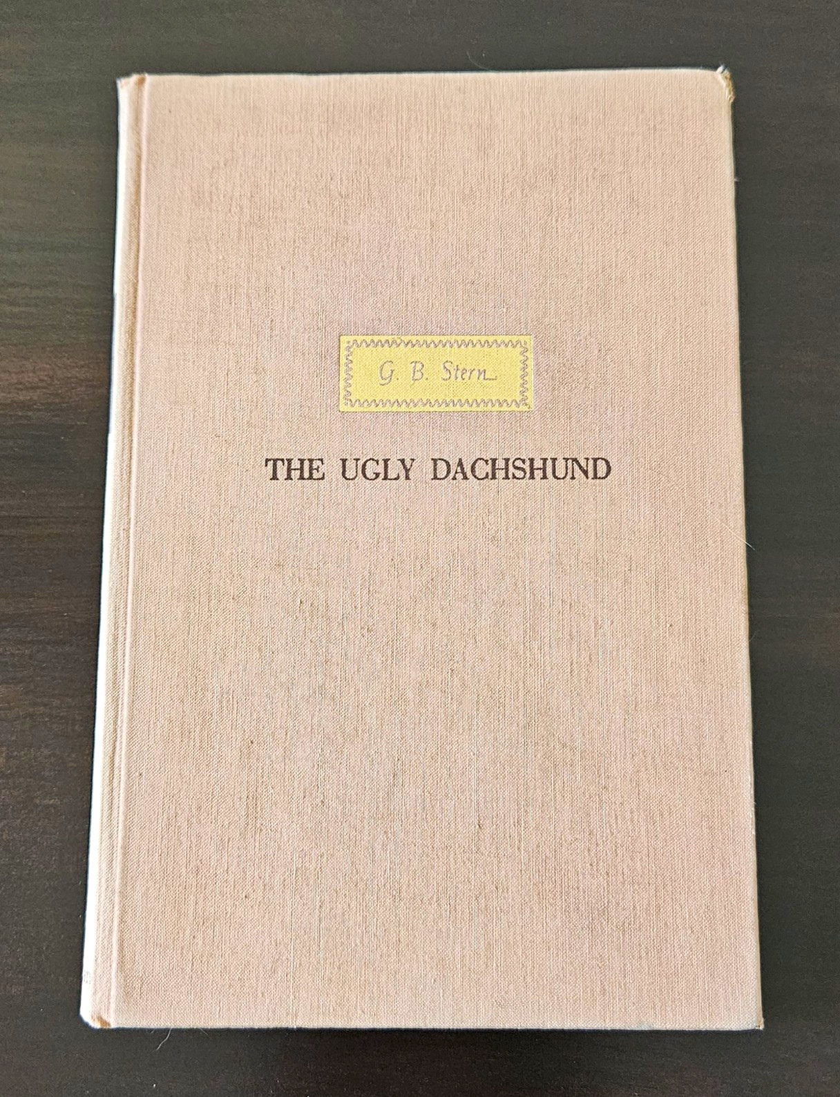 VINTAGE 1938 1st American Ed. The Ugly Dachshund G. B. Stern  HC