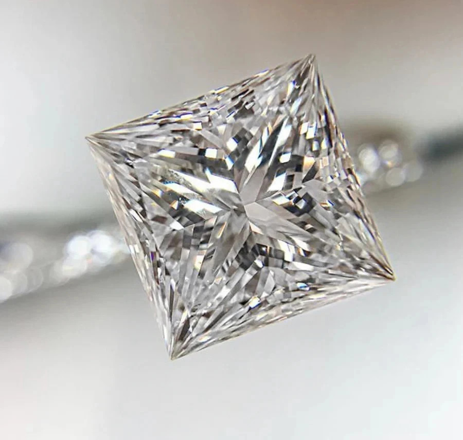 5 Ct Lab Grown CVD Diamond Princess Cut D Color VVS1 Clarity Certified Loose