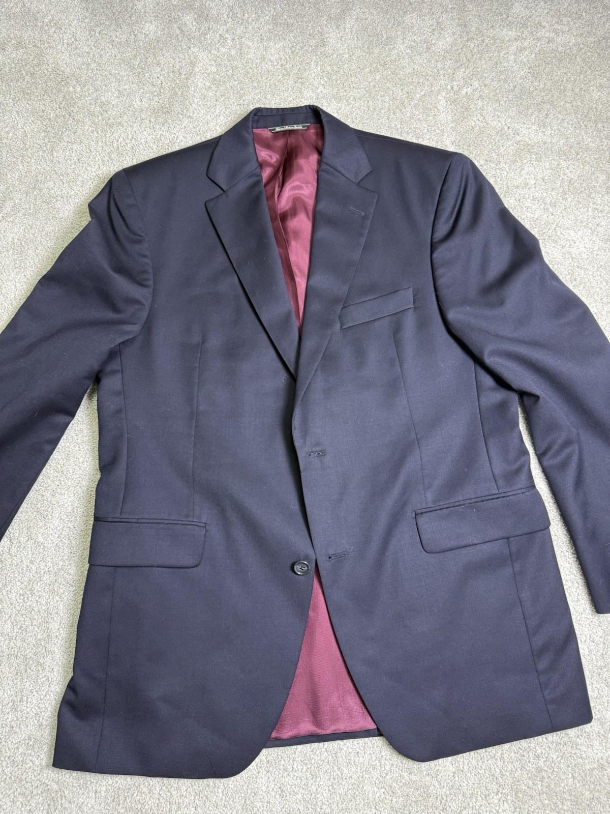 Jack Victor Navy Wool Twill Suit Jacket Blazer 41R Single-Breasted 2-Button Jack Victor Navy Wool Twill Suit Jacket Blazer 41R Single-Breasted 2-Button