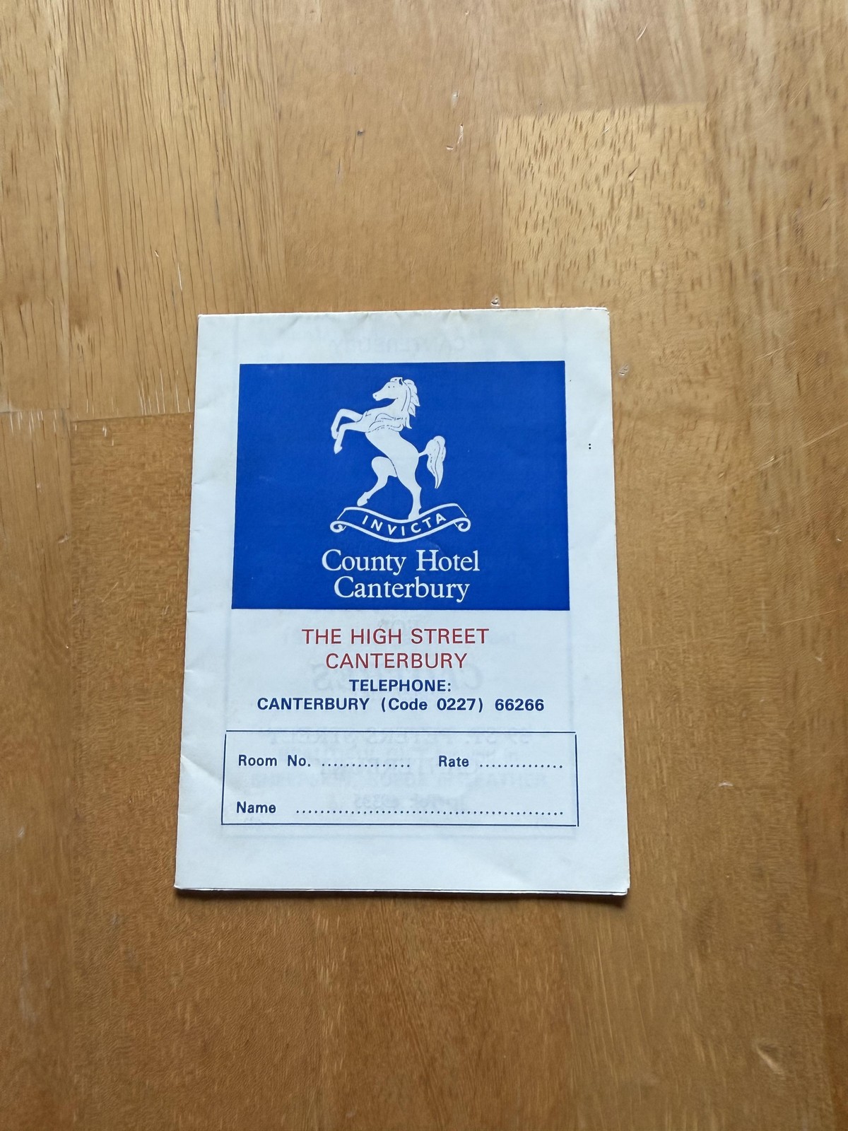 Vintage 1973 County Hotel Canterbury England City Map Tourist Guide Brochure