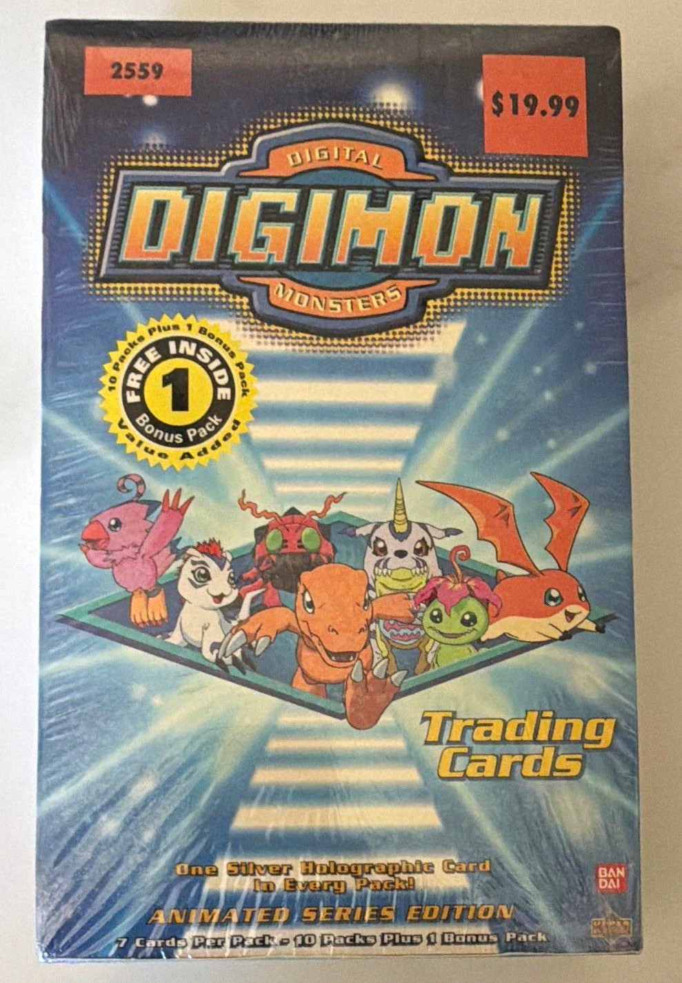 Bandai Digimon Animated Series Edition Digital Trading Cards Box 7 Cards