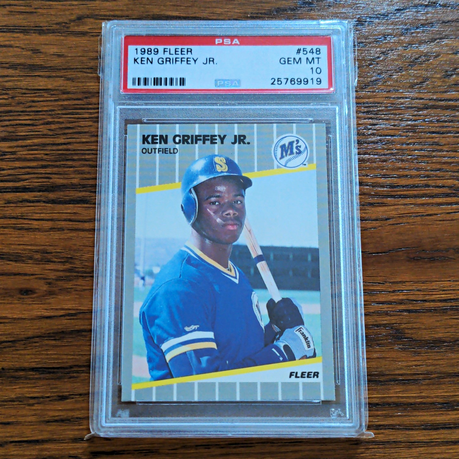 Fleer 1989 Ken Griffey Jr Rookie #548 PSA 10 GEM MT Baseball Card