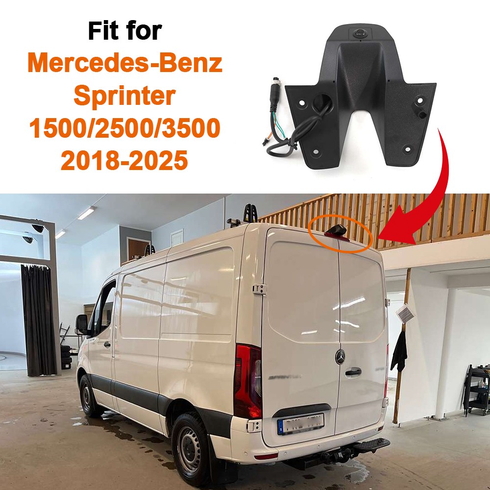 Roof Rearview Camera with Mount Fit For 2018-2025 Mercedes Sprinter
