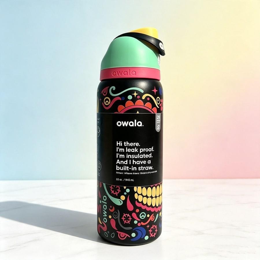 Owala 32oz Stainless Steel Insulated Water Bottle with Straw Flip Lid for Hot Owala 32oz Stainless Steel Insulated Water Bottle with Straw Flip Lid for Hot
