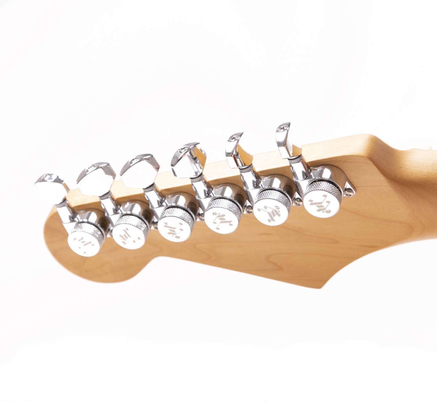 Genuine Tone Ninja 19:1 Locking Tuners, 6 Inline Staggered set, Chrome