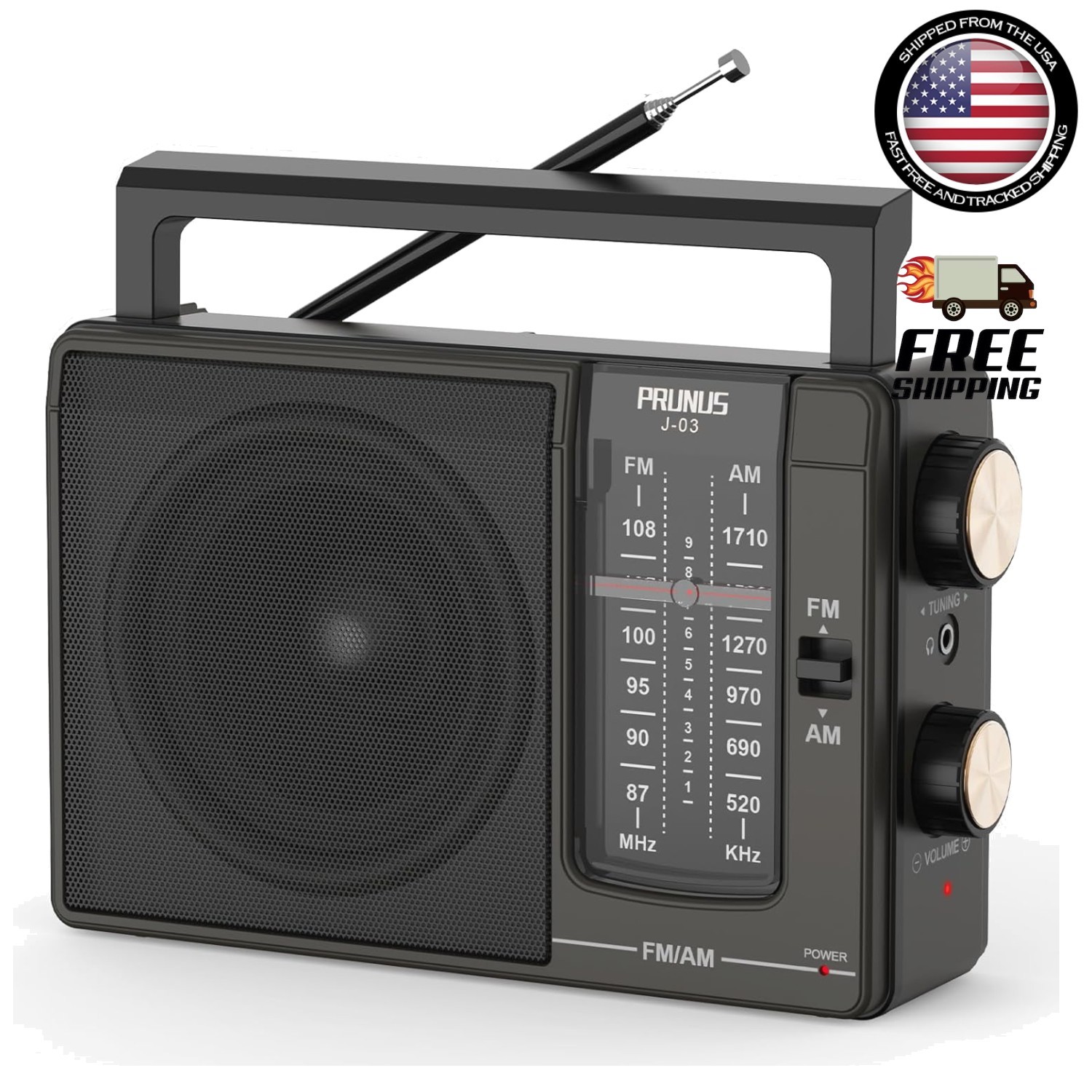 AM FM Radio Portable Plug in Wall or AA Battery Operated for Home/Outdoor & Emer