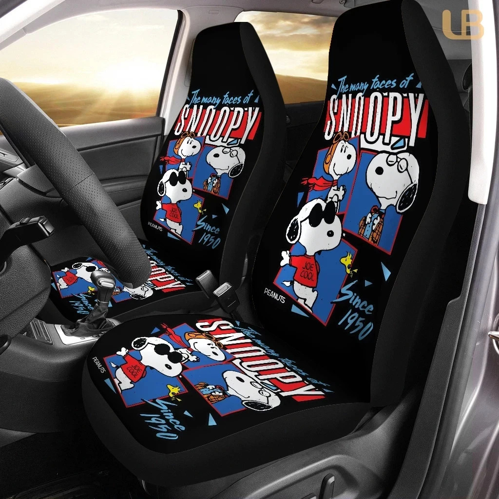 Snoopy Car Seat Covers Valentine Gift Car set Cover Lovely V2 (set of 2)