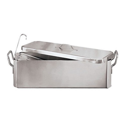World Cuisine 4196460 7 1/2 in x 24 in Stainless Steel Fish Poacher