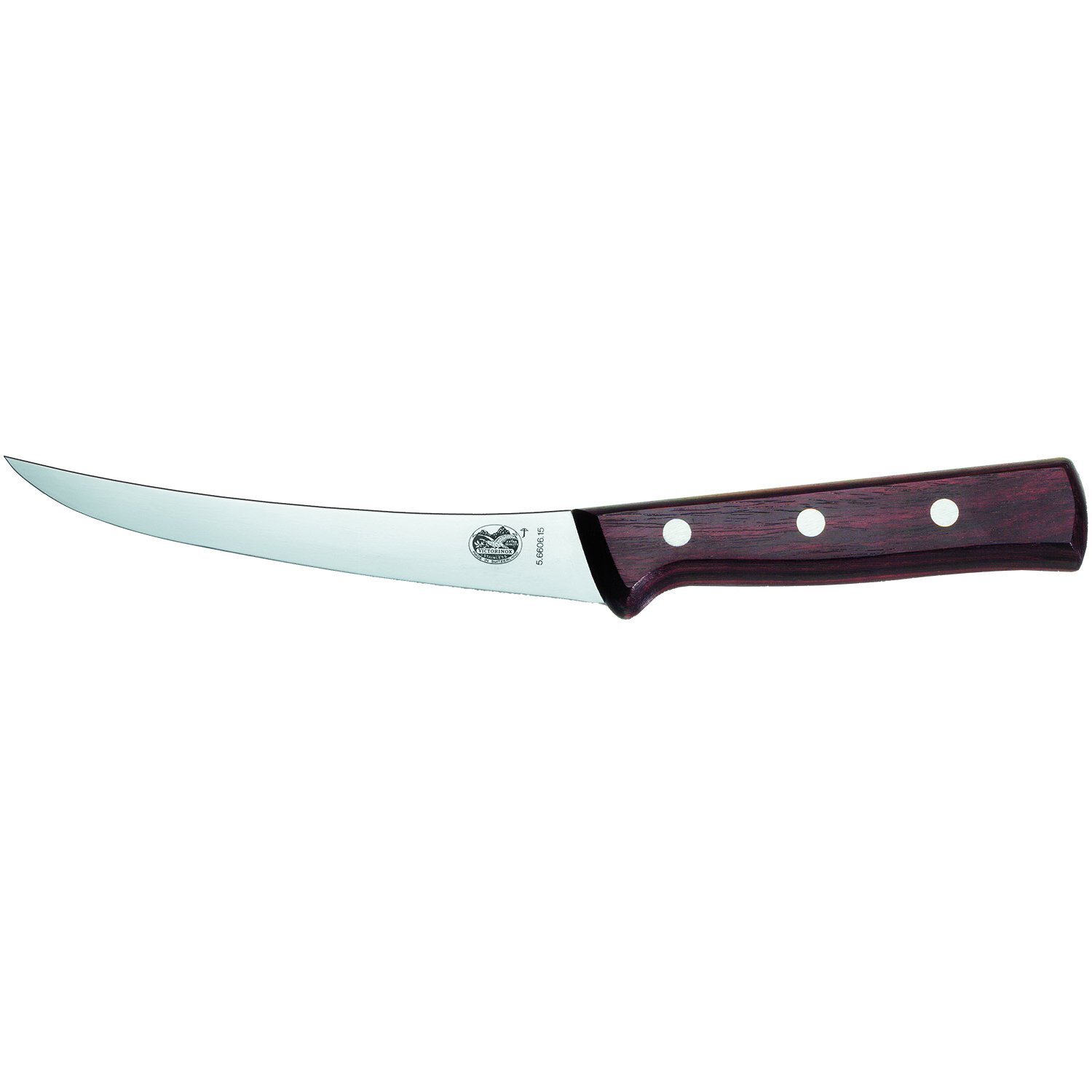 Victorinox 6 Inch Semi Stiff Curved Blade Boning Knife with Rosewood Handle