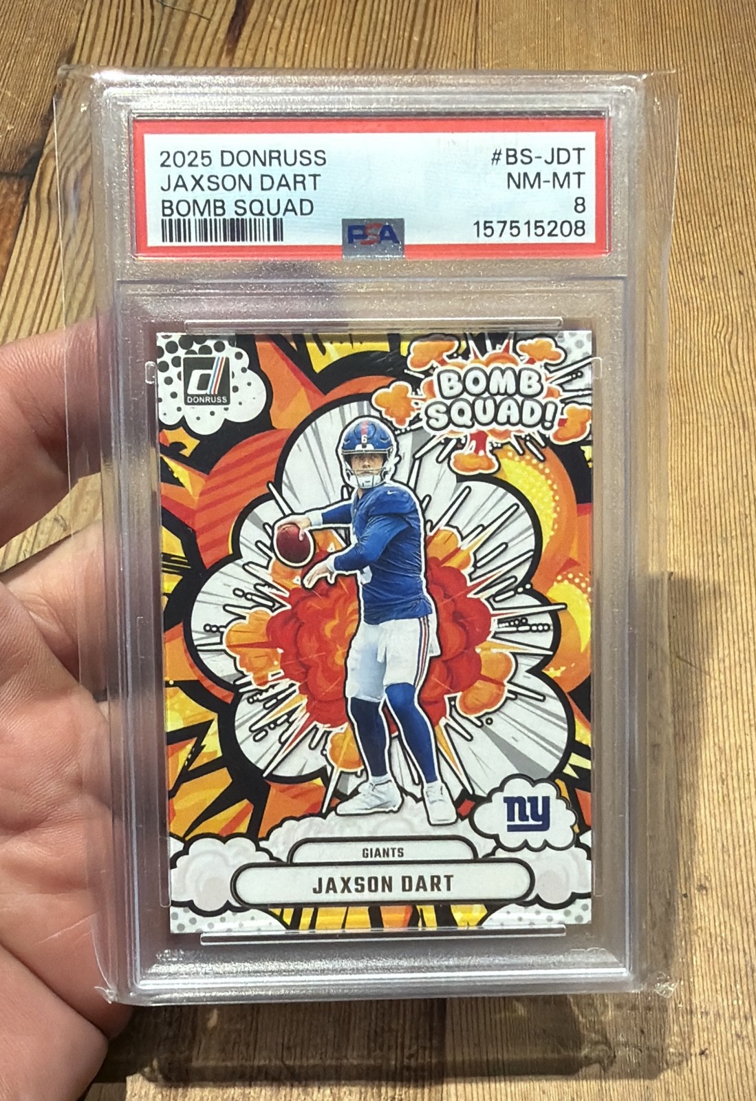 2025 Panini Donruss - Bomb Squad Jaxson Dart #BS-JDT (RC)