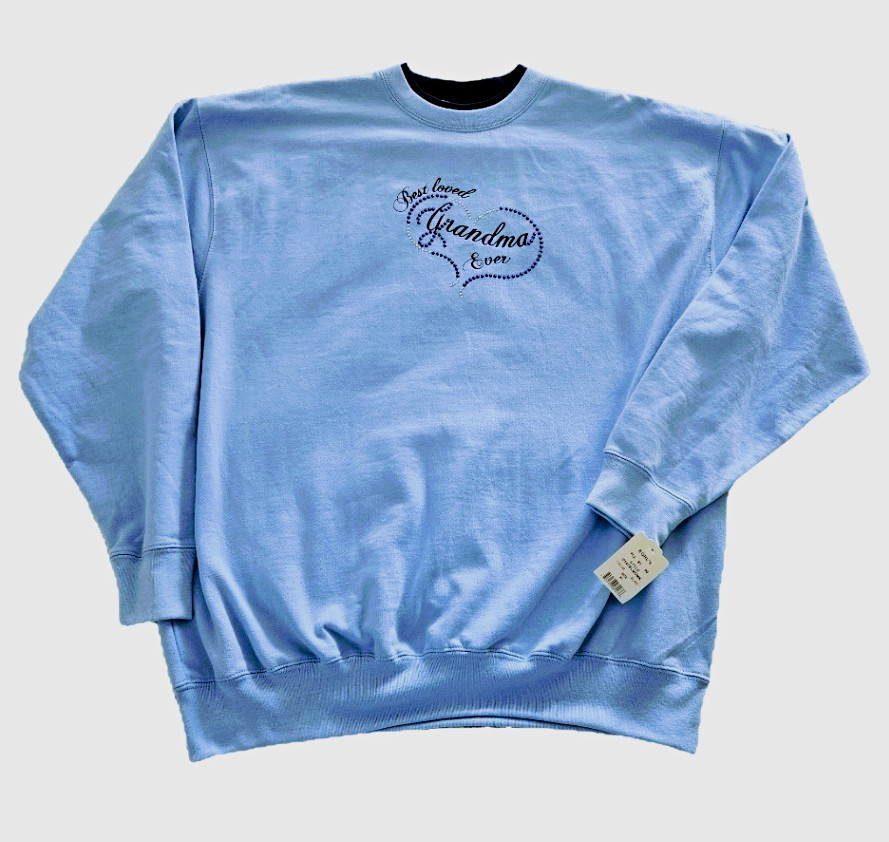 Kohl\'s Croft & Barrow Womens Blue Sweatshirt XL Best Grandma NWT Kohl\'s Croft & Barrow Womens Blue Sweatshirt XL Best Grandma NWT