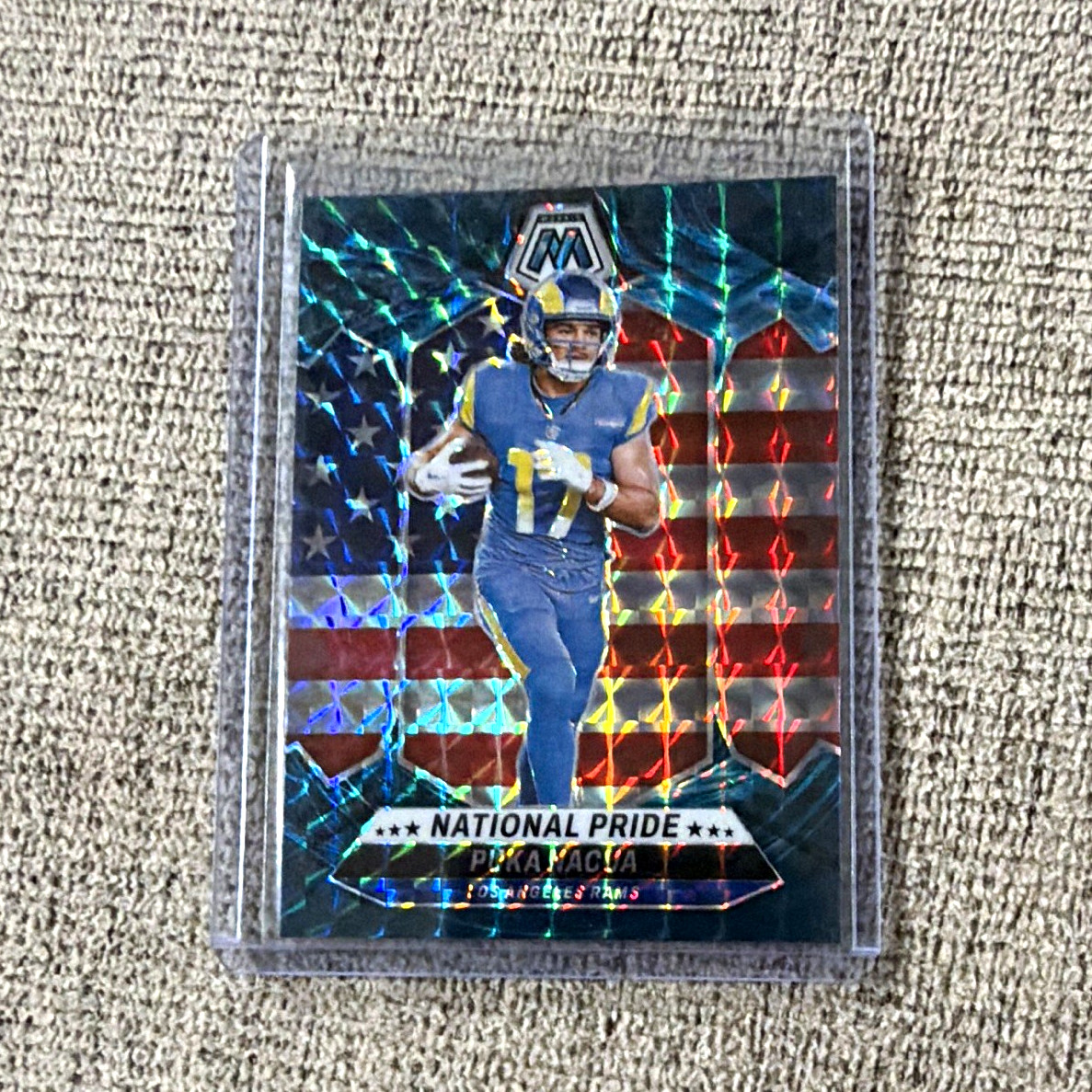 Panini 2024 Mosaic National Pride Genesis SSP Puka Nacua Los Angeles Rams #264