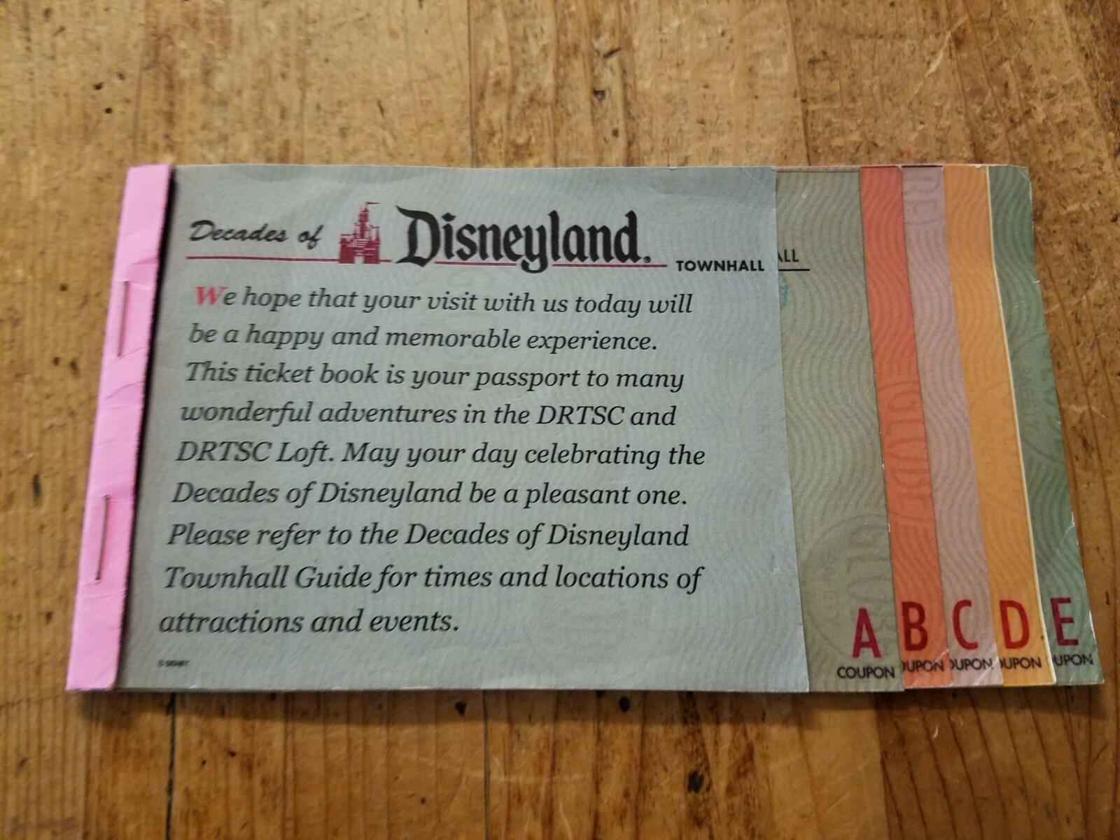 Decades of Disneyland souvenir Diamond Celebration information booklet Disney 