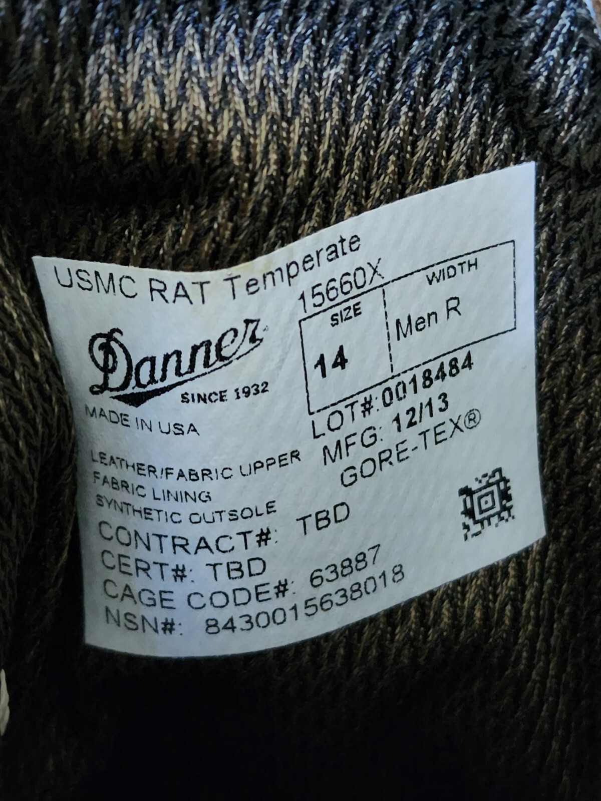 USMC Coyote Danner RAT Temperate (TW) Boot Style 15660X - New *mocinc.1982*