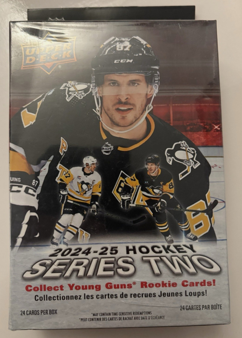 2024-25 NHL UPPER DECK SERIES 2 Hockey Factory Sealed Hanger Pack Box 24 Cards