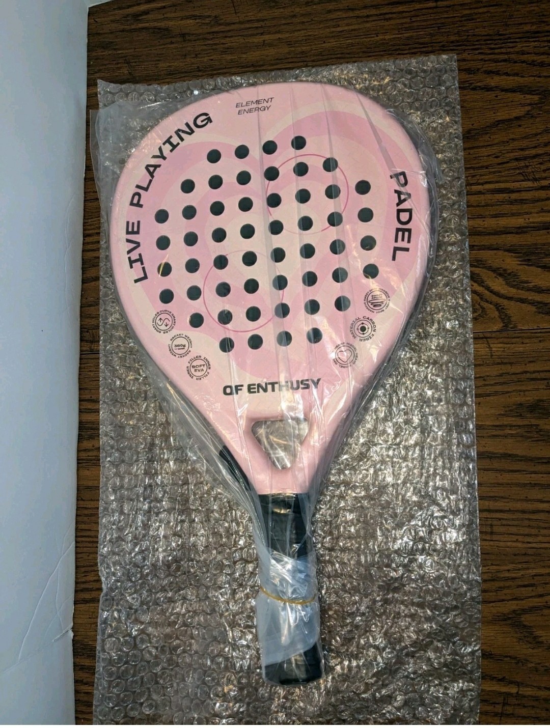 Padel Racket, Carbon Fiber Surface Padel Racquet, Lightweight for Training/Match Padel Racket, Carbon Fiber Surface Padel Racquet, Lightweight for Training/Match