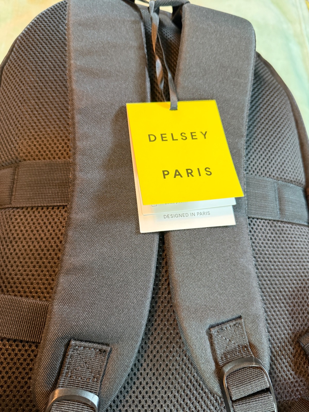 Delsey Paris Luxury High End Brand - Dylan Style Black Back Pack 17.25\