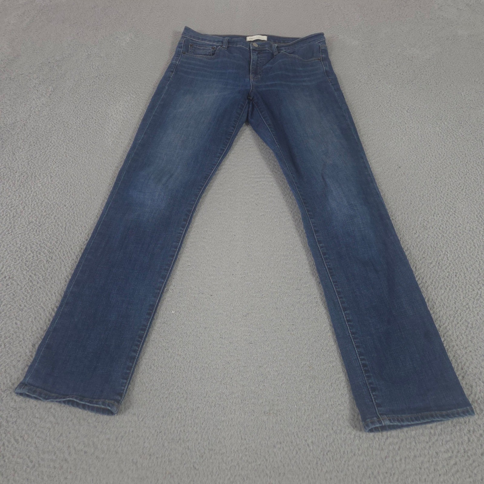Gap Jeans Womens 31 Long Stretch Straight Leg Dark Indigo Denim Essential Basic