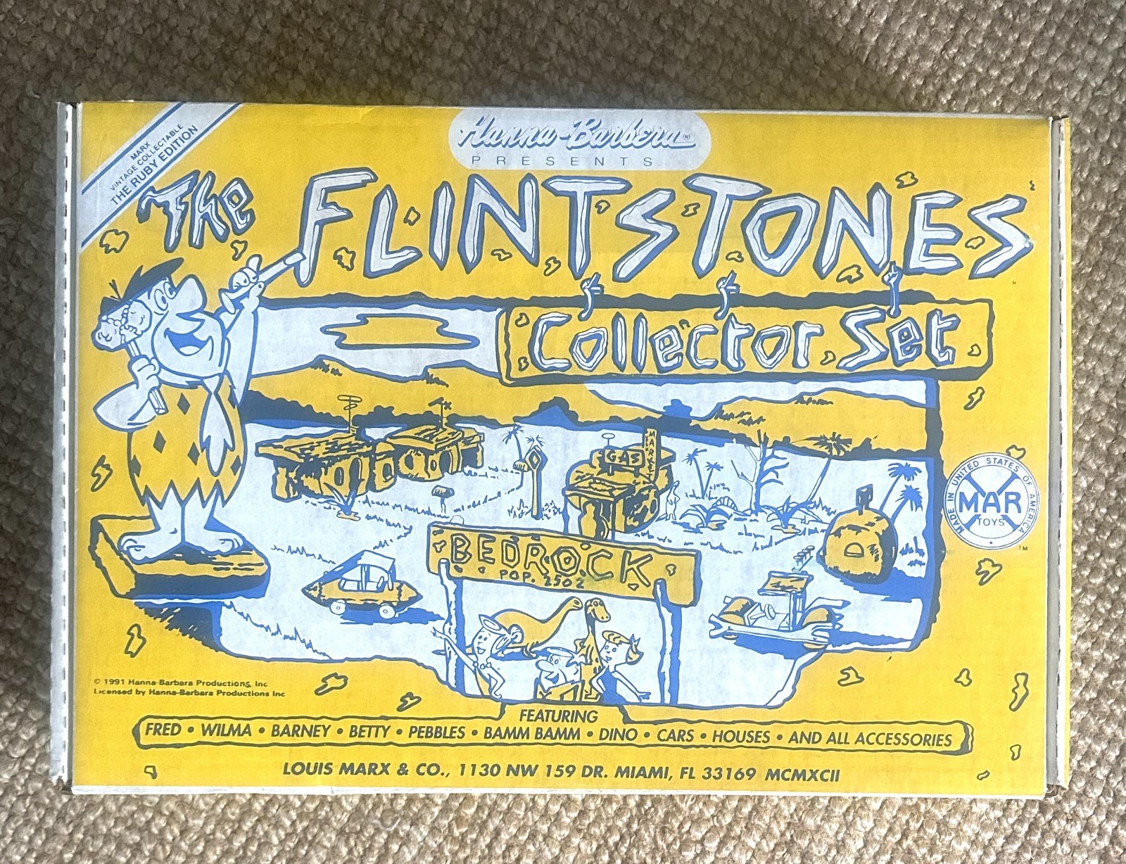 Vintage Marx The Flintstones Collector Play Set Ruby Edition 1991