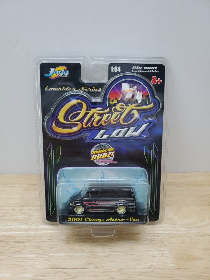 Jada Toys 1/64 Street Low 2001 Chevy Astro Lowrider Van Black 1:64 Chevy VHTF