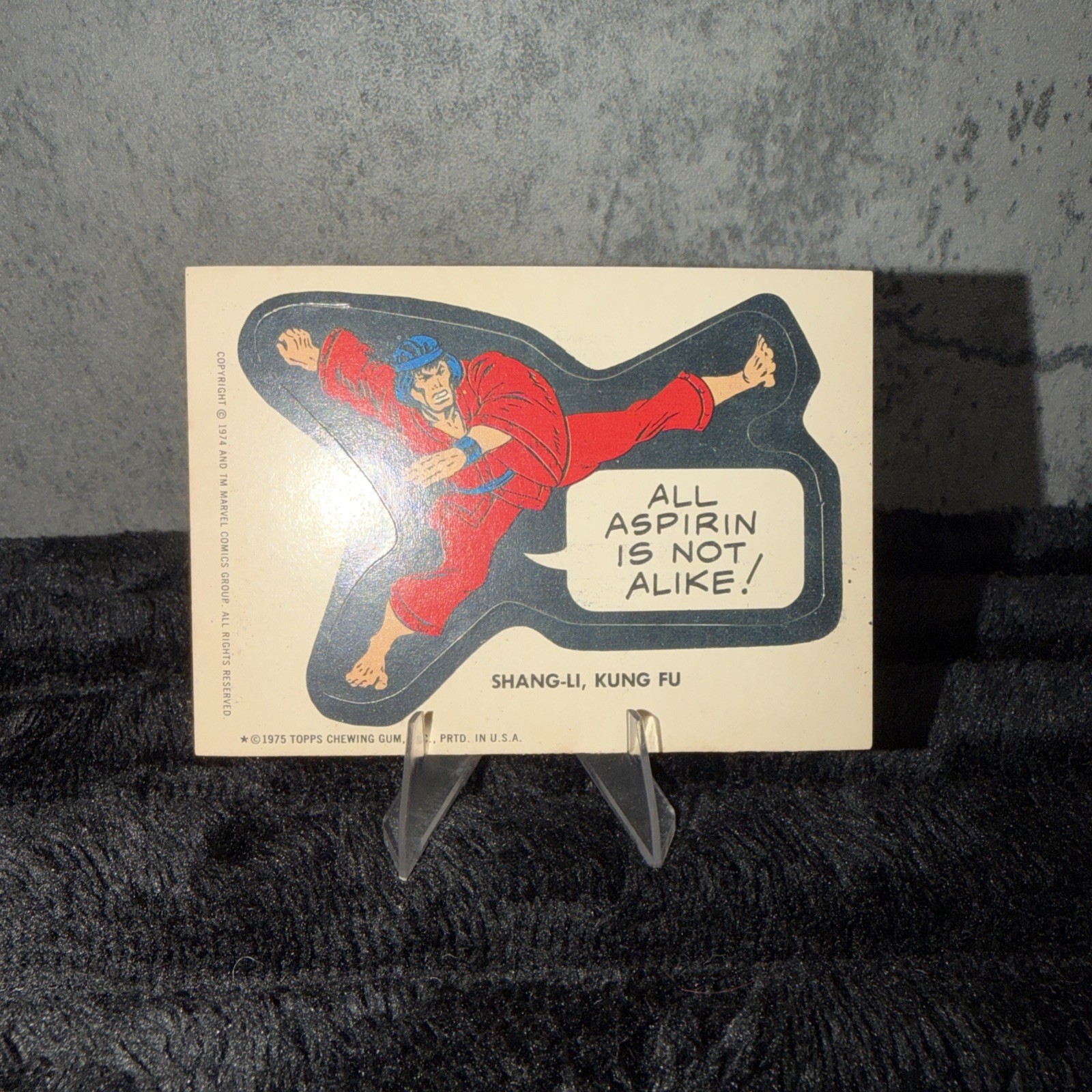 1975 TOPPS MARVEL COMICS STICKER SHANG-LI KUNG FU 