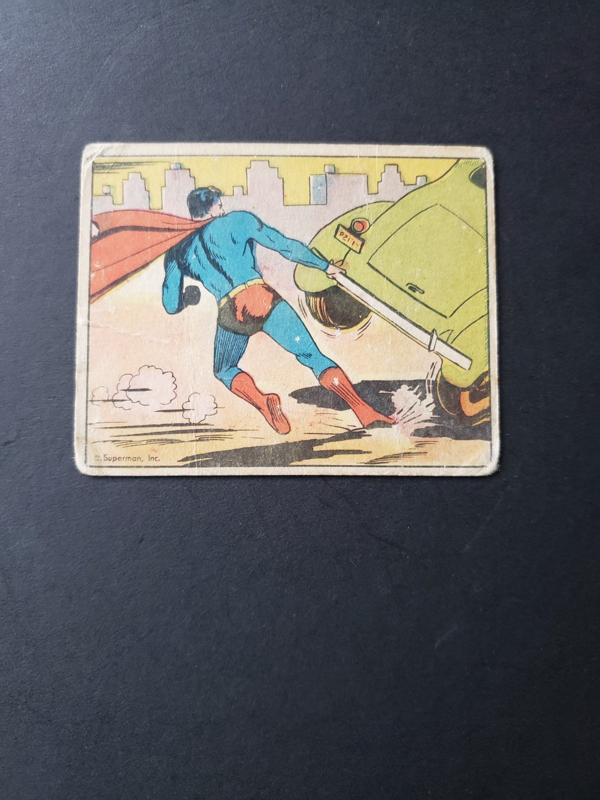1940 SUPERMAN GUM INC # 11 CAPTURE OF THE KIDNAPPERS   RARE ISSUE  86 YRS OLD