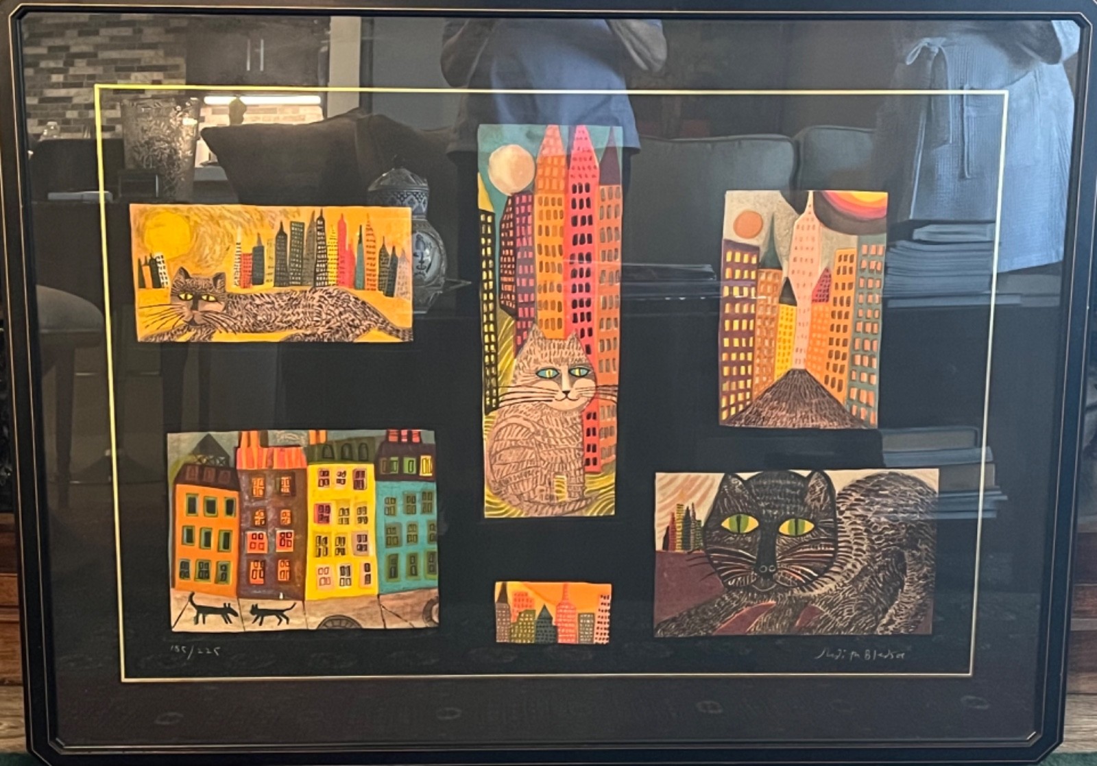 Beautiful painting containing 5 different colorful images by Judith Bladsoe. Beautiful painting containing 5 different colorful images by Judith Bladsoe.