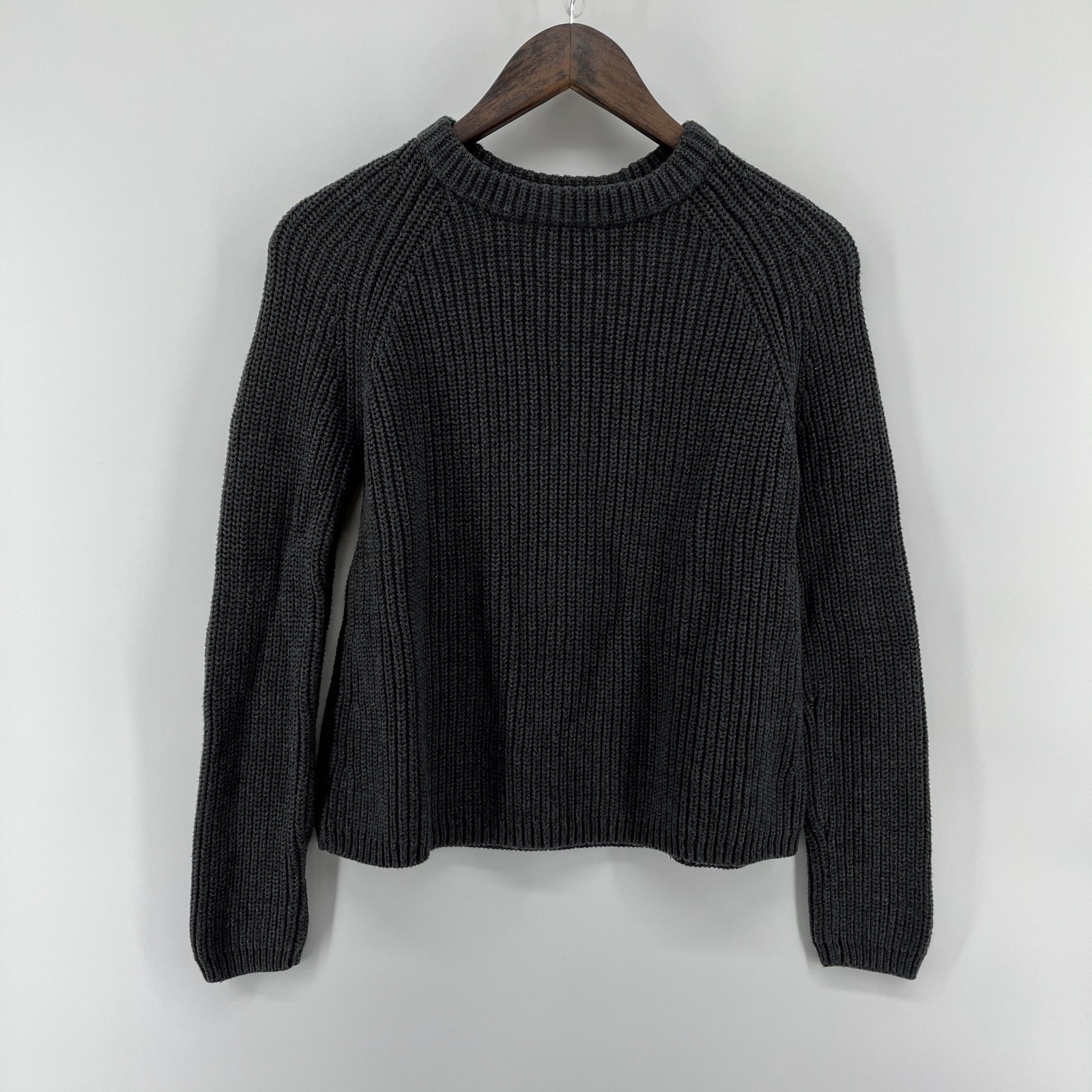 Quince Sweater Women Small Gray Knit 100 Percent Organic Cotton Heavy Pullover