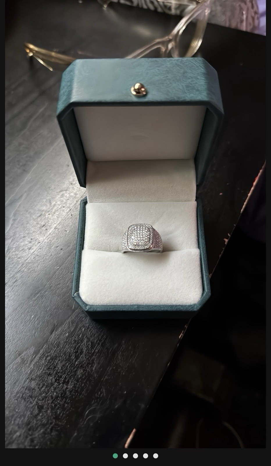 1 1/2 CTW Moissanite Sterling Silver Ring