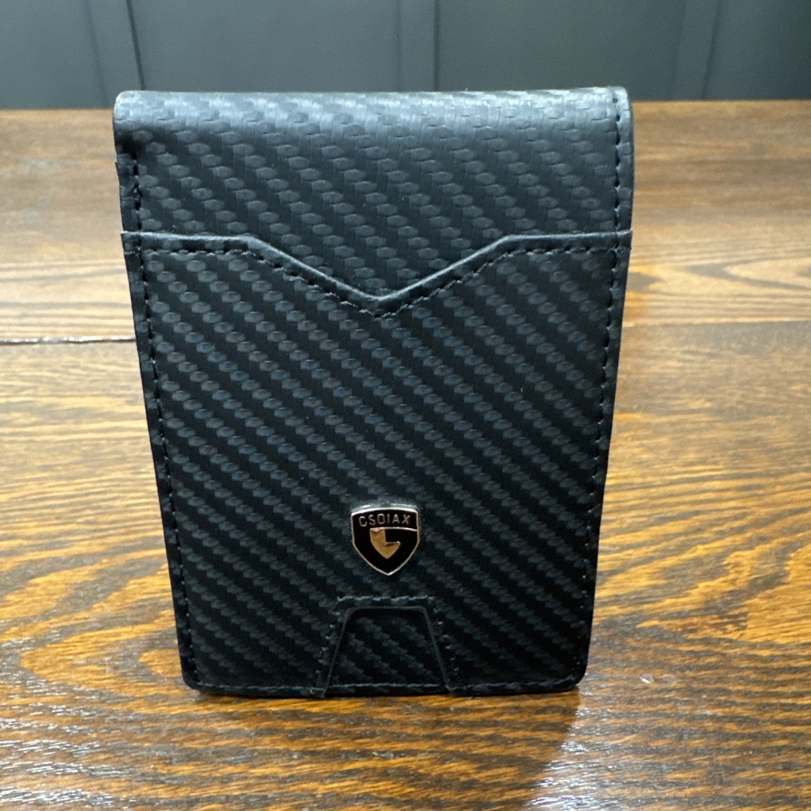 GSOIAX Men\'s Slim Wallet RFID Blocking Carbon Fiber Wallets Bifold