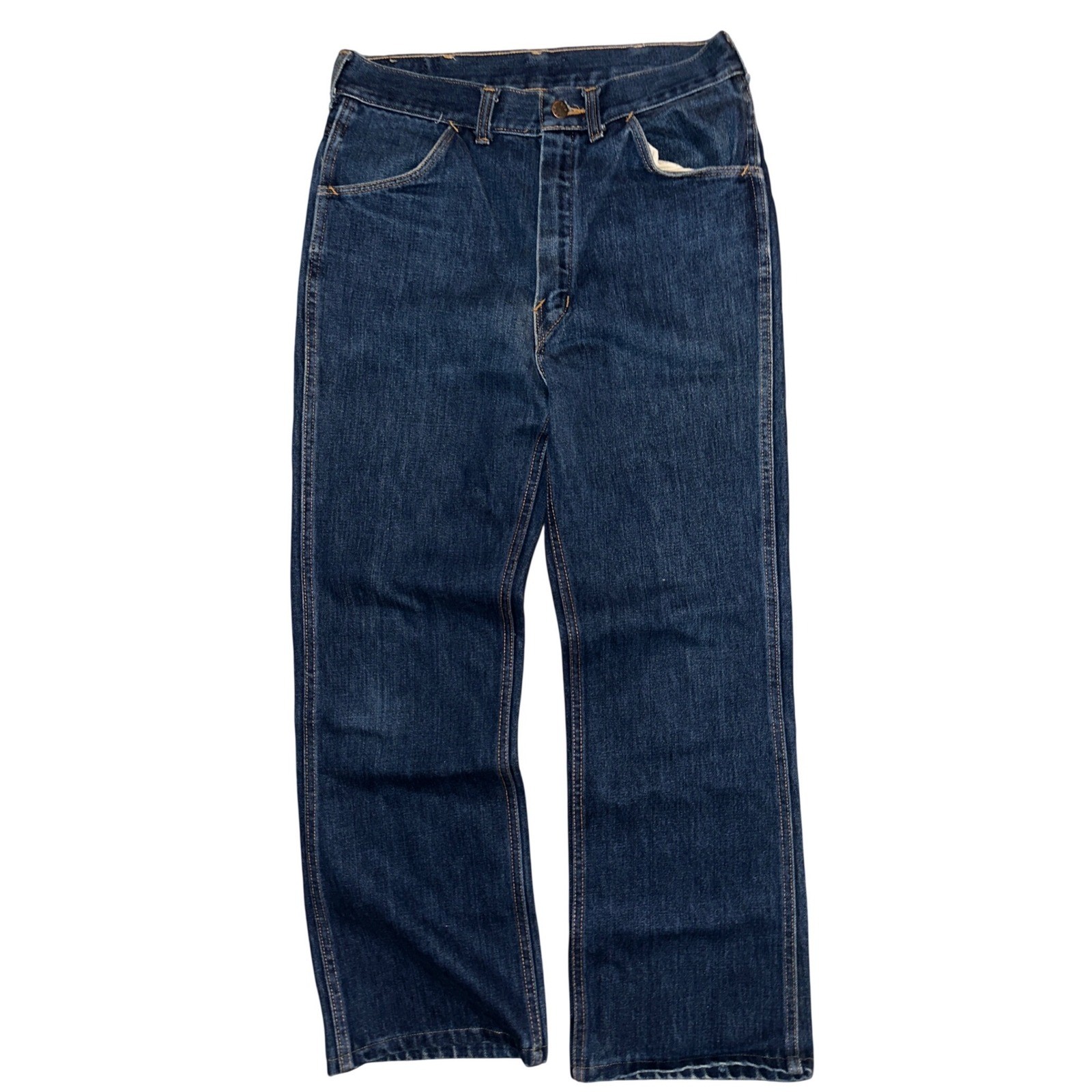 Vintage Big Yank Union Made Jeans Mens 32x27 Dark Wash Straight Leg Denim USA