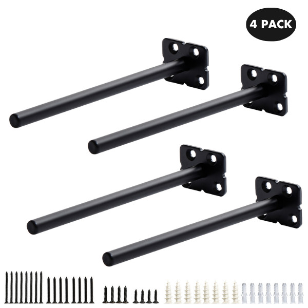 Floating Shelf Brackets 8 Inch 4-Pack Heavy Duty Invisible Wall Mount Support