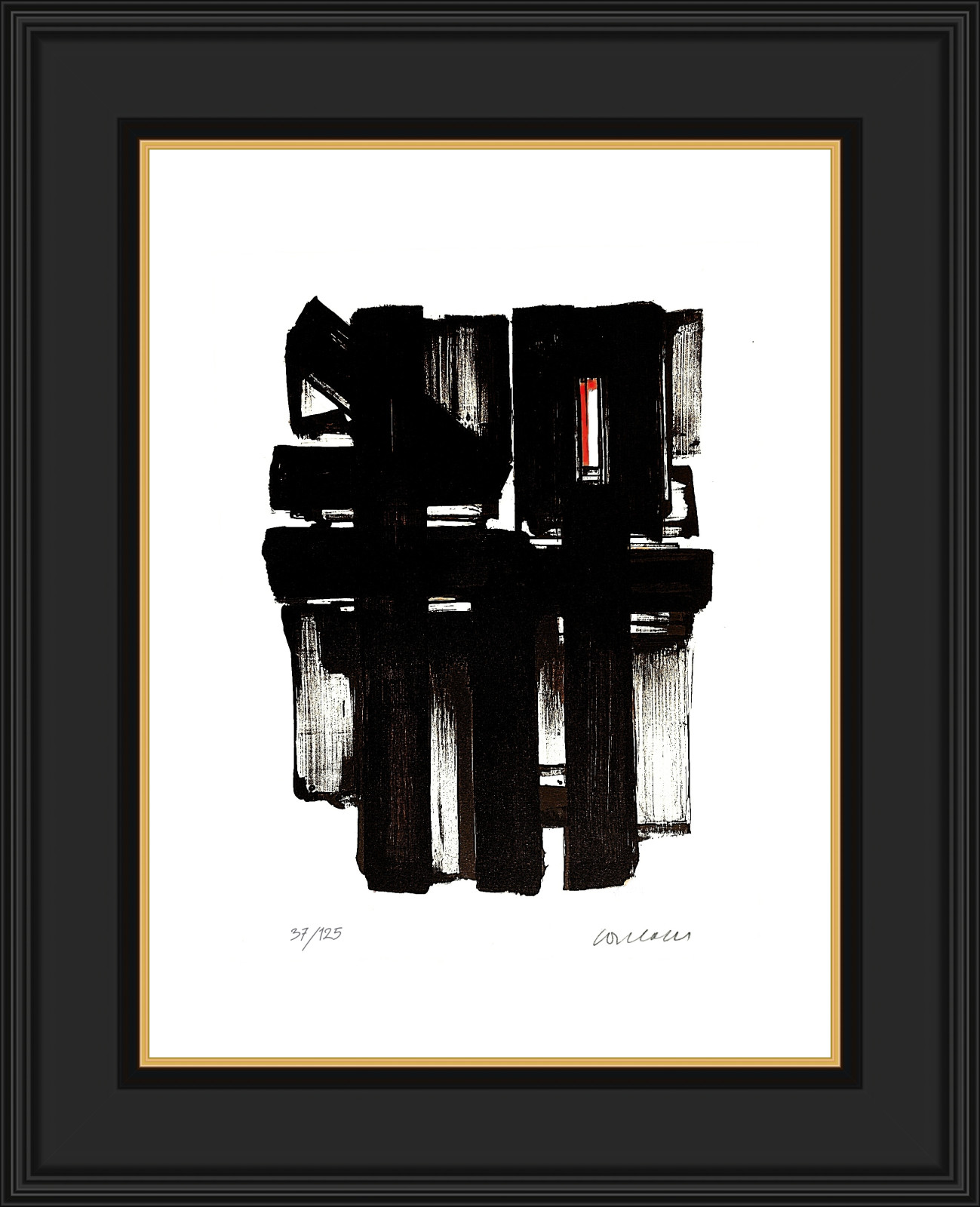 Pierre Soulages, Lithographie No.2, Lithograph, Numbered