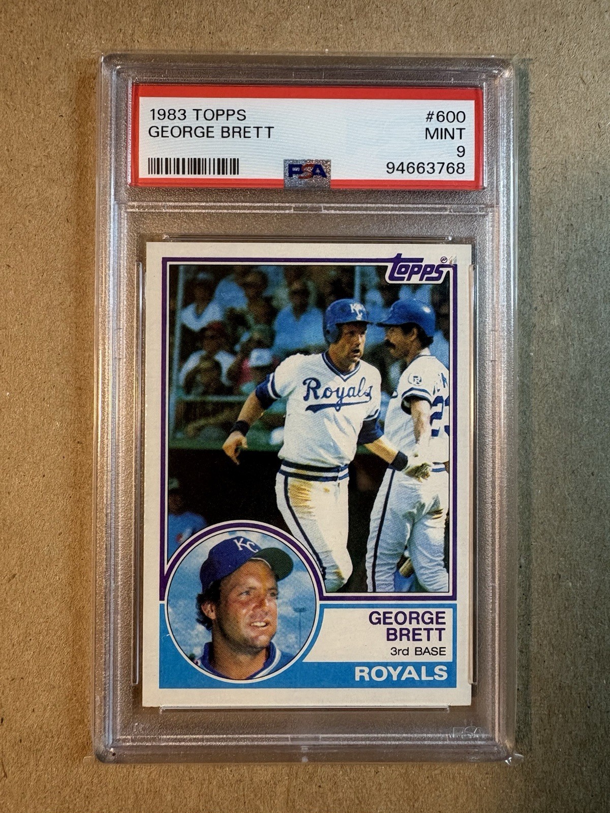 1983 Topps - George Brett #600 PSA 9 Mint HOF Royals 1983 Topps - George Brett #600 PSA 9 Mint HOF Royals