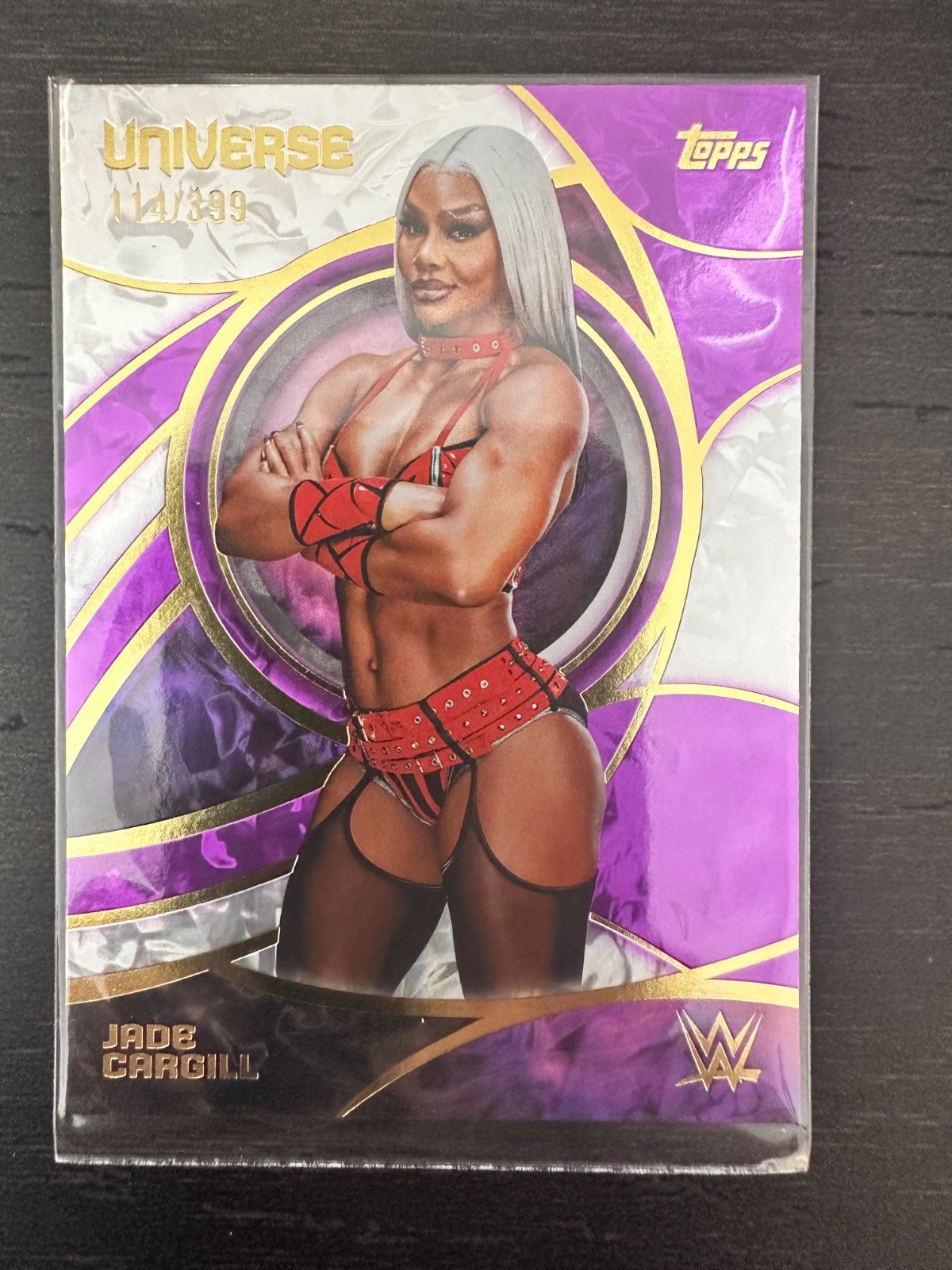 2026 Topps Universe WWE Jade Cargill #114  /399 Purple Glass