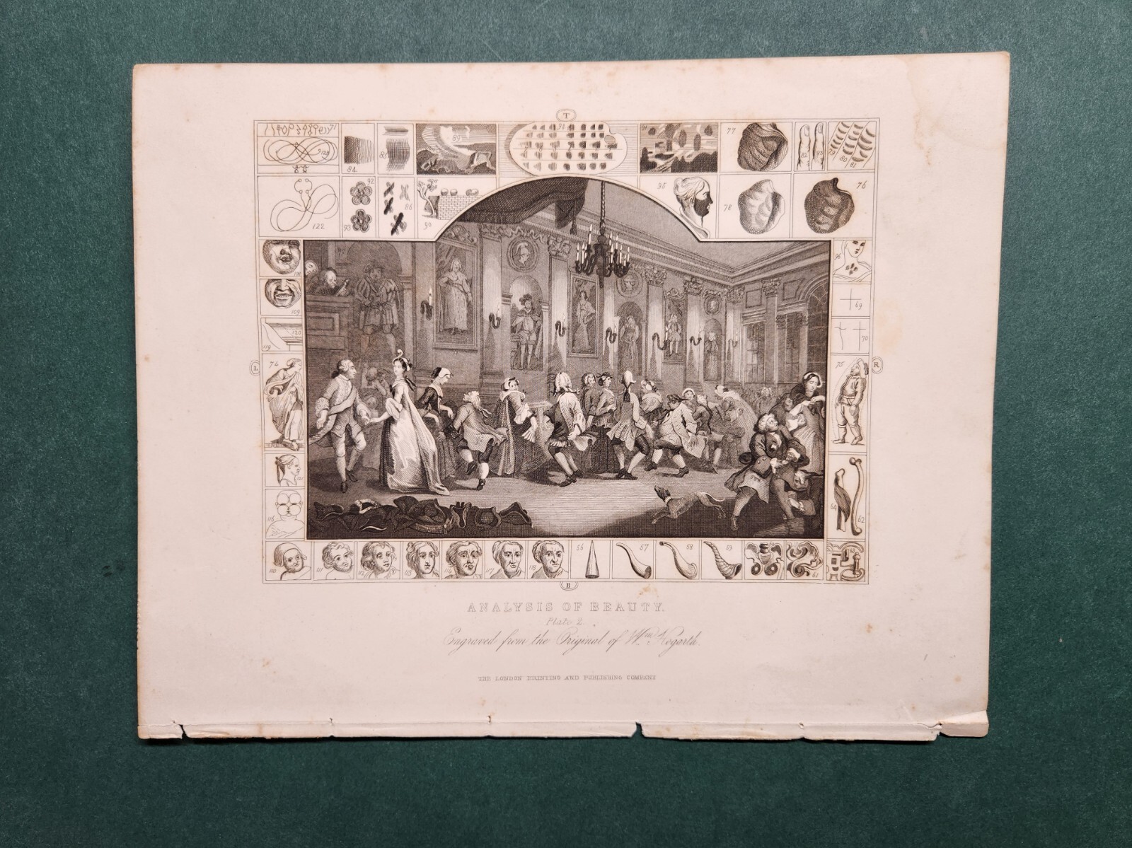 ANTIQUE Vintage c1700's Analysis of Beauty #1 WILLIAM HOGARTH Etching Engraving ANTIQUE Vintage c1700's Analysis of Beauty #1 WILLIAM HOGARTH Etching Engraving