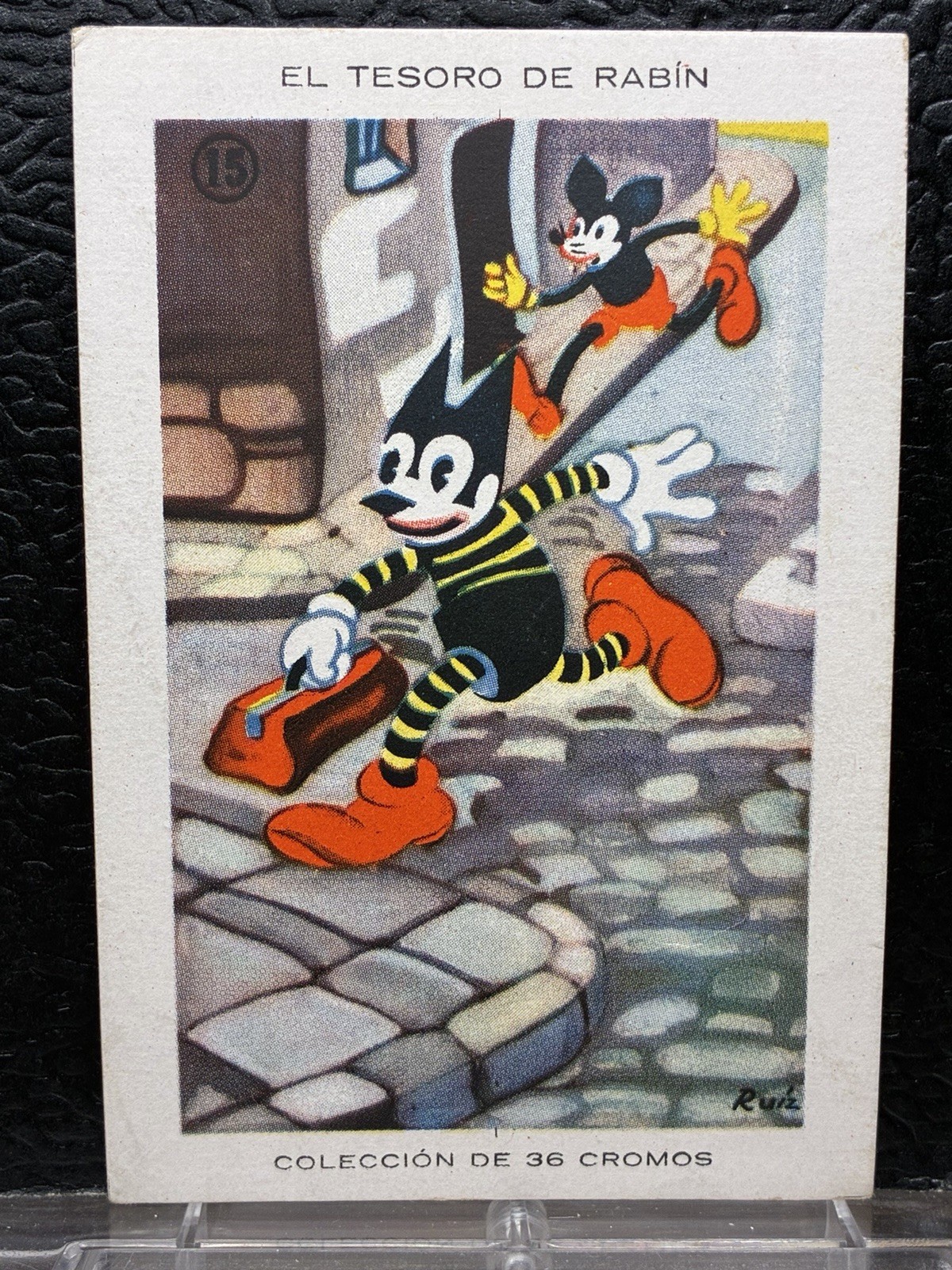 1930’s Chocolate Amatller El Tesoro de Rabin Mickey Mouse #15 Spain Card