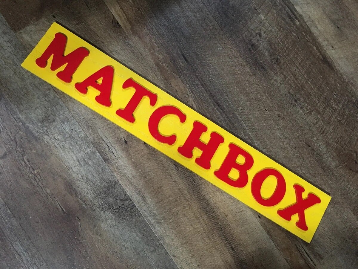 Matchbox Lesney Wooden Shop Window Display Sign Copy. Collection Gift Man Cave. Matchbox Lesney Wooden Shop Window Display Sign Copy. Collection Gift Man Cave.