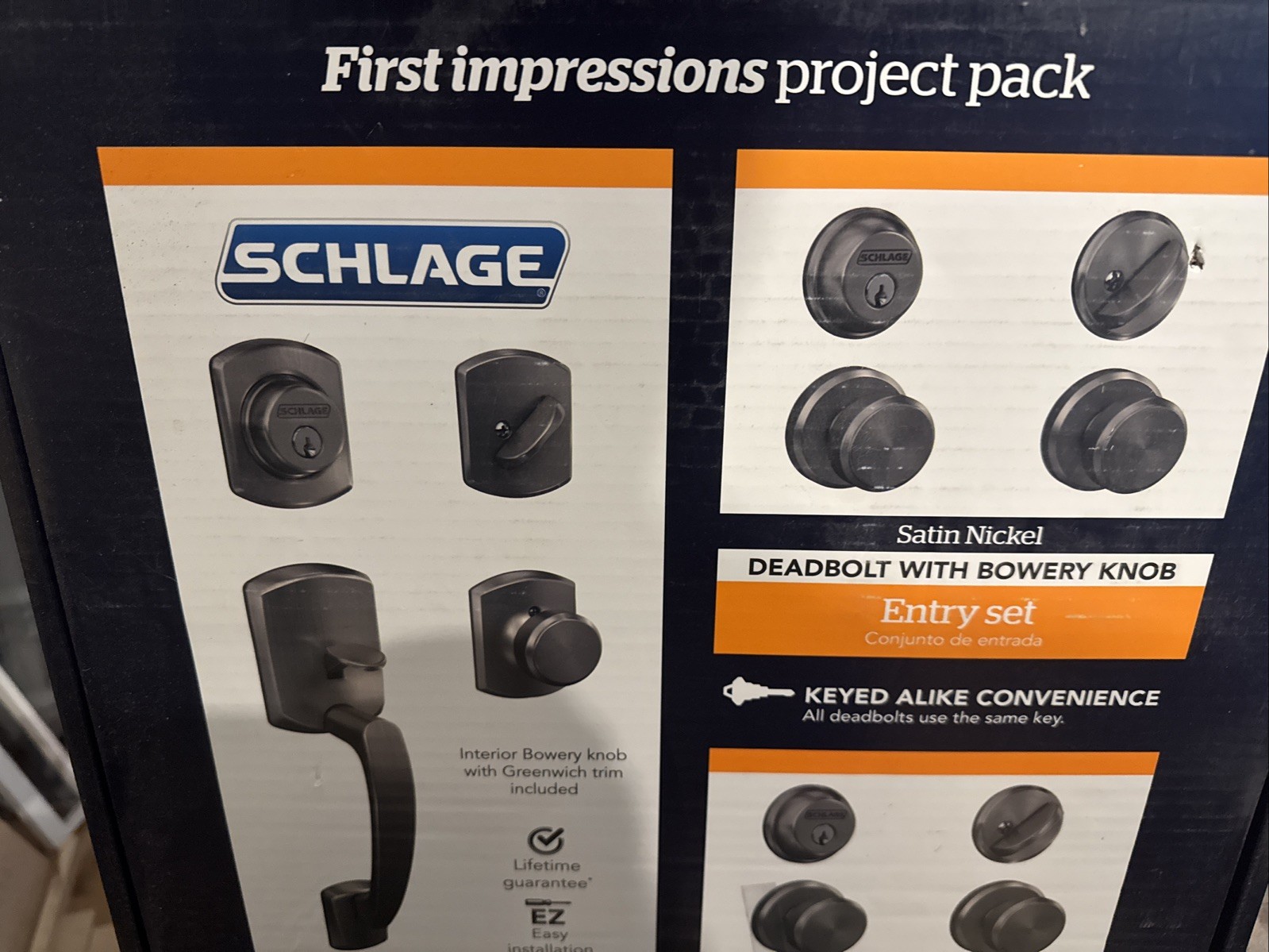 Schlage First Impressions Project Pack - Satin Nickel (FHP60 GRW 619 BWE GSN) Schlage First Impressions Project Pack - Satin Nickel (FHP60 GRW 619 BWE GSN)